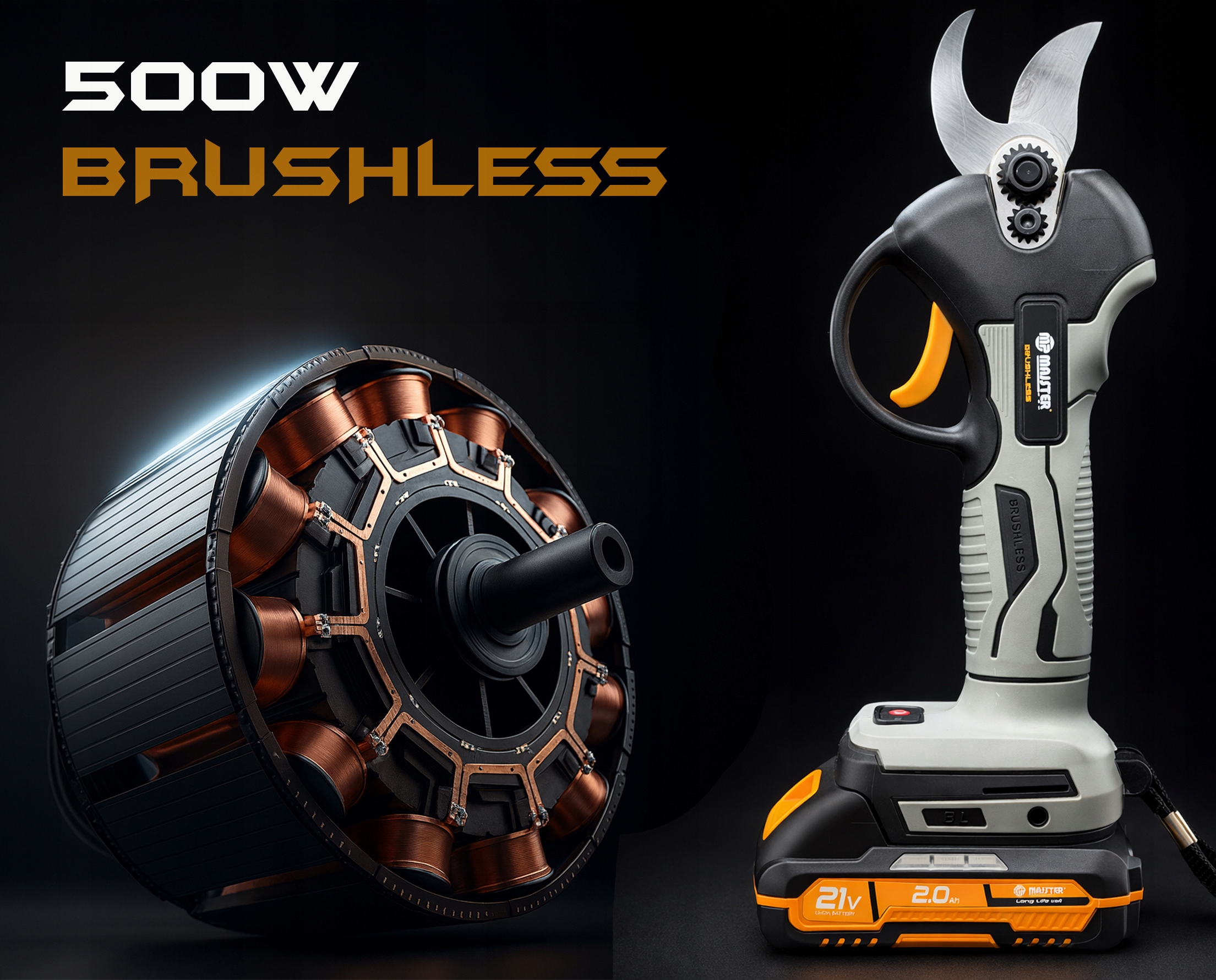 Urządzenie z silnikiem bezszczotkowym (BRUSHLESS) i ergonomicznym uchwytem.